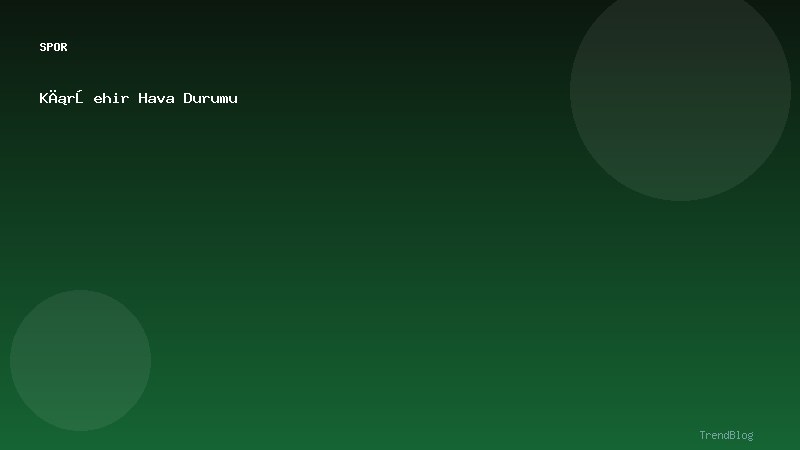 Kırşehir Hava Durumu